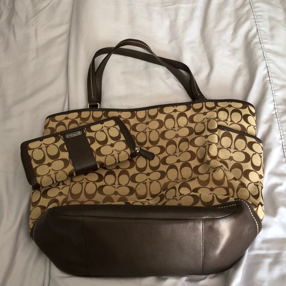 Coach bag with wallet